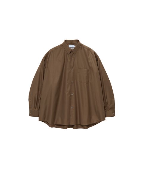 グラフペーパー ALUMO for GP L/S Oversized Regular Collar Shirt(GM263-50230)BROWN☆8月22日(土)発売！