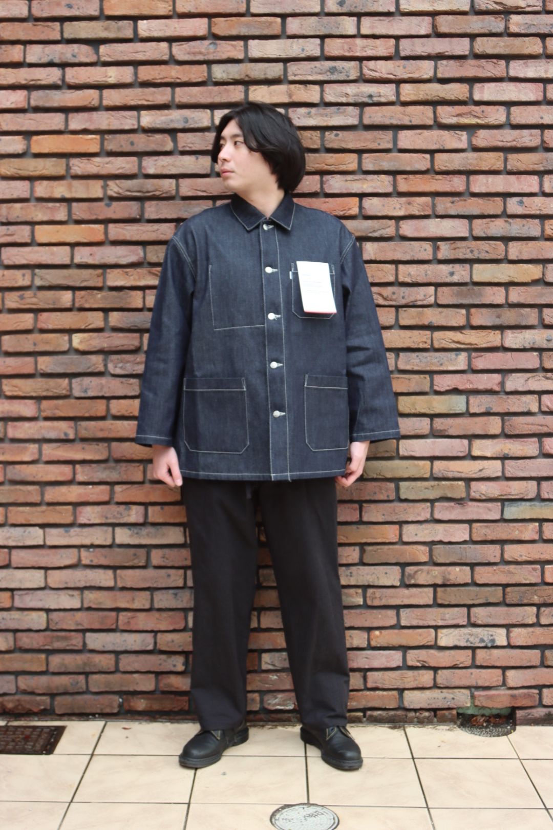 blurhms Selvage Twill Button Tuck Easy Pants style.2023.1.27