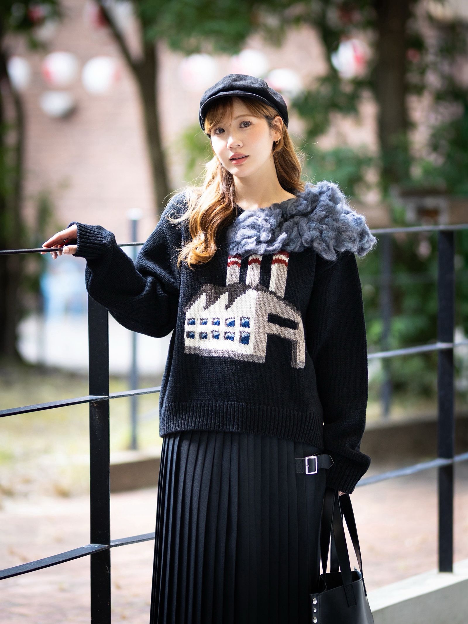 doublet ダブレット26AW SMOKING FACTORY INTARSIA KNIT PULLOVER (26AW60KN238)BLACK☆8月15日(土)発売！