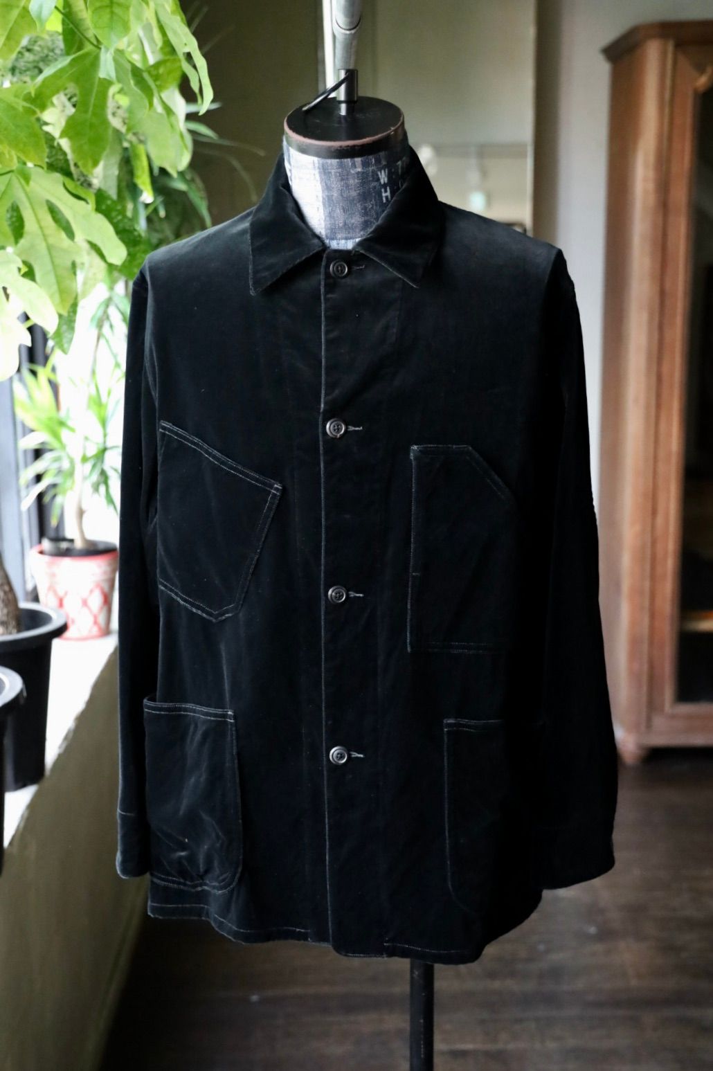 blurhms 25FW Velvet Work Jacket(BHS25F027Vel)black☆8月29日(金)新作発売！