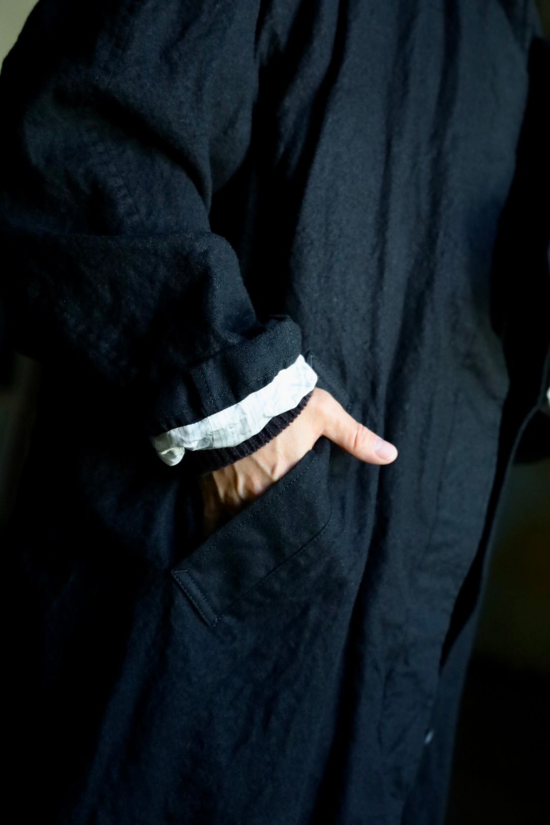 COMME des GARCONS HOMME ウールサージ縮絨コートスタイル
