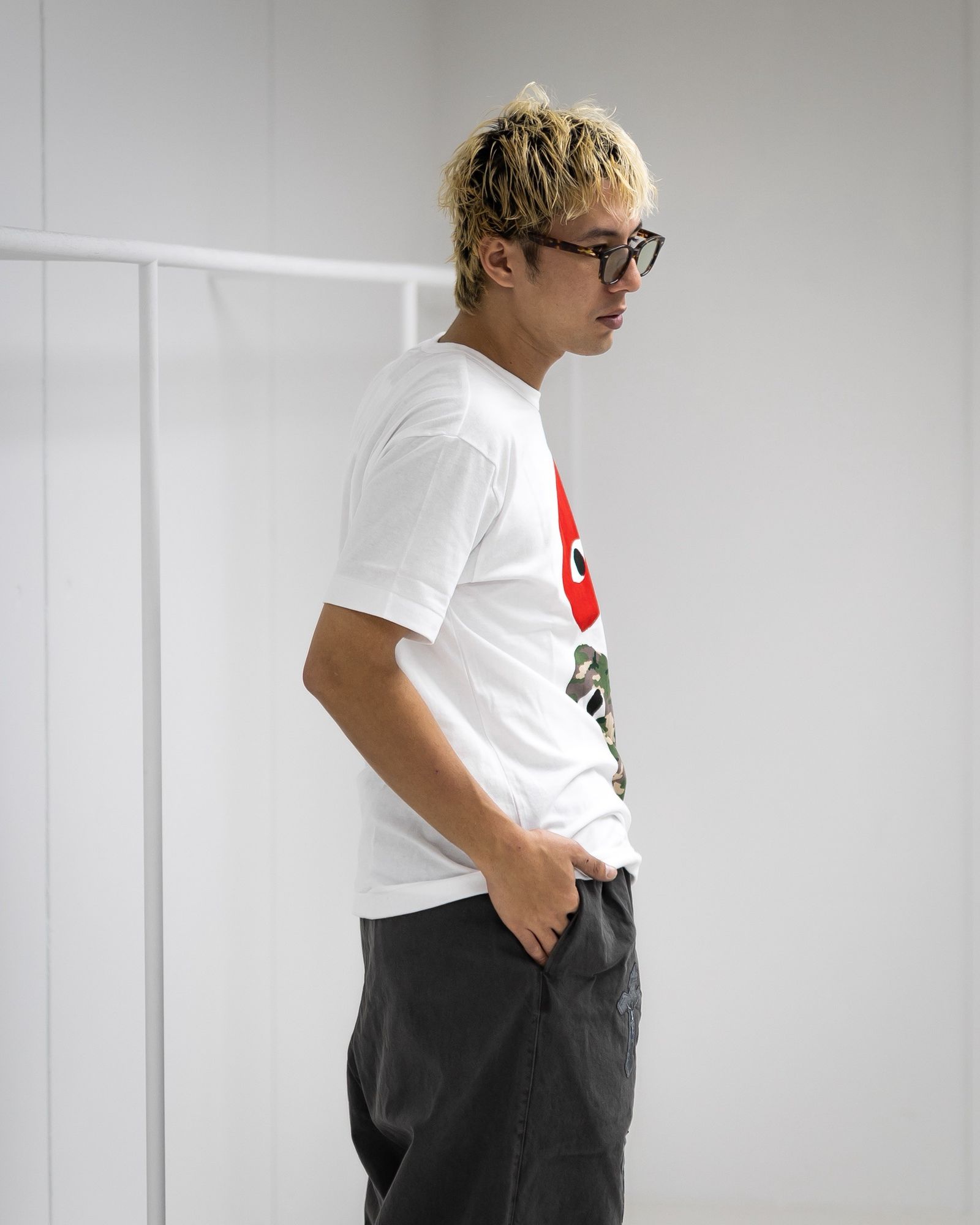 PLAY COMME des GARCONS REDエンブレムハートTシャツ MARKスタイル