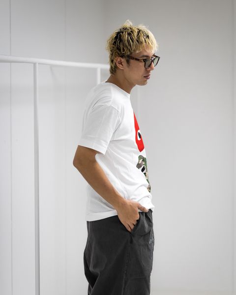 PLAY COMME des GARCONS REDエンブレムハートTシャツ MARKスタイル