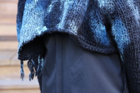 yohji Yamamoto 朝倉ペイント手編みタートルB"BLACK"style.10.1.