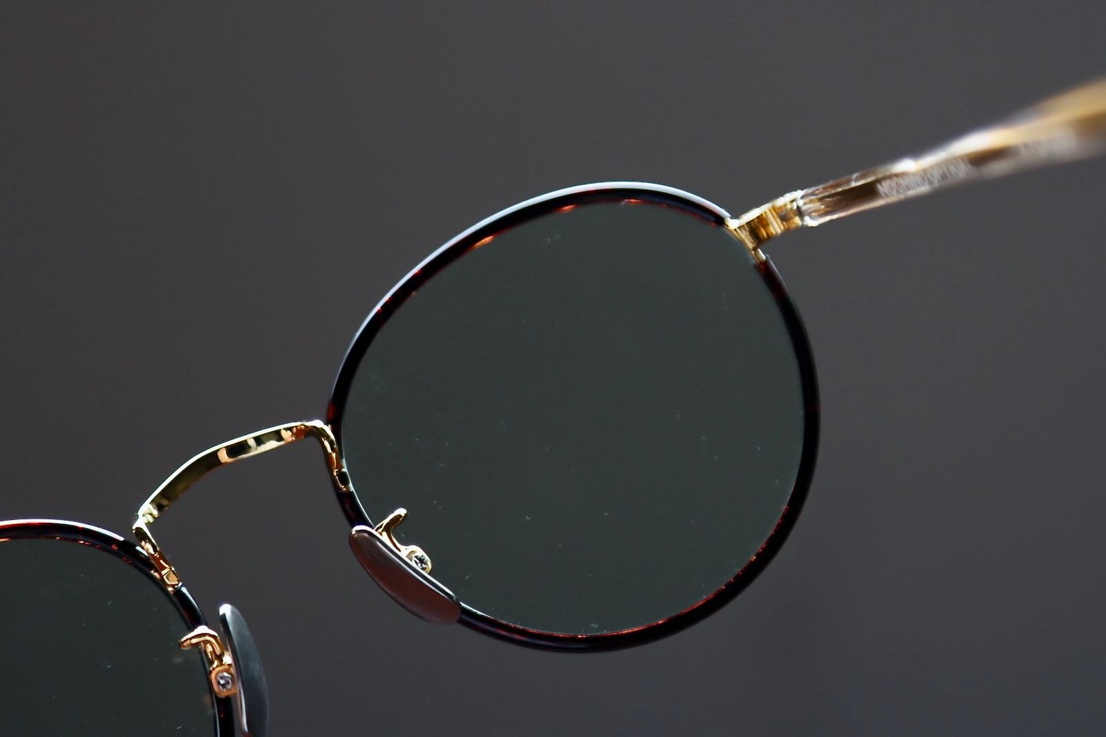 ノチノオプティカル KYOKUSUI NOCHINO-N5 #5 RICH AMBER & CHAMPAGNE GOLD × L.SMOKE GREEN