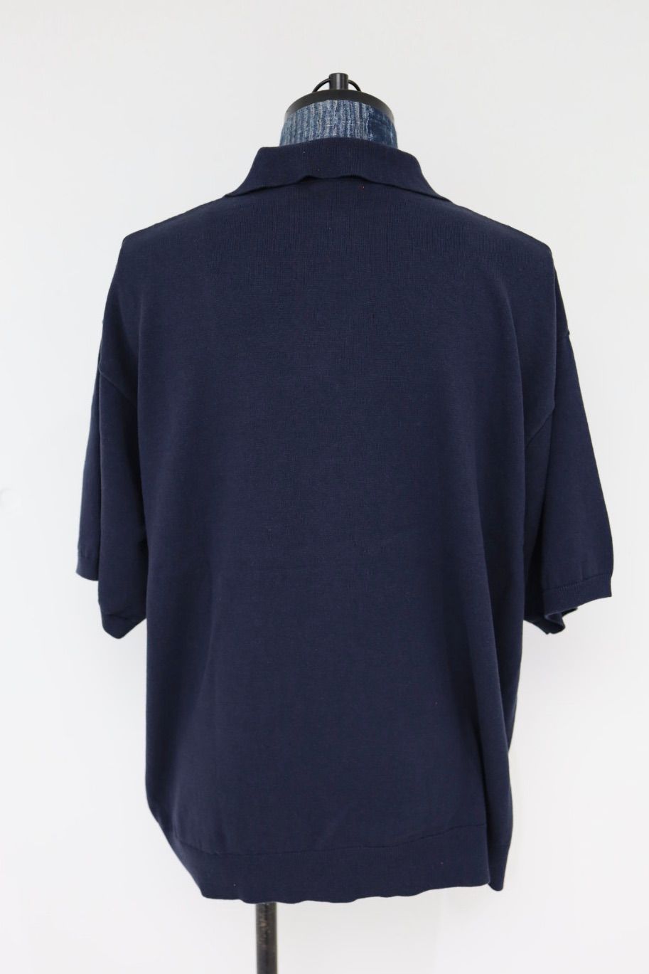 イズネス 26SS Knitted Polo Shirt (26SS_44_1008SSPOLO01)NAVY☆新作発売！