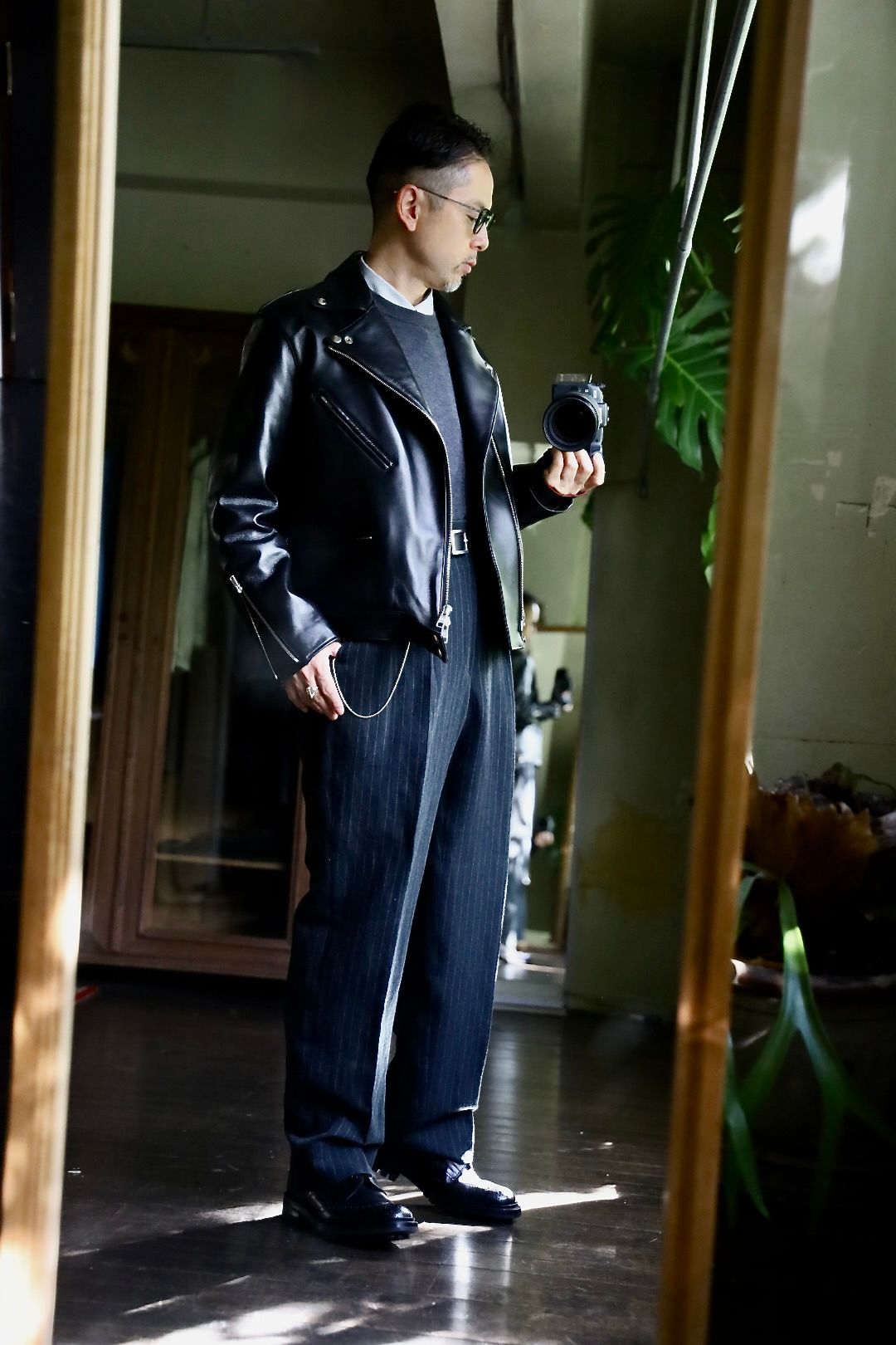 アプレッセ Double Riders Jacket(24AAP-01-04H)BLACK☆9月21日(土)発売！