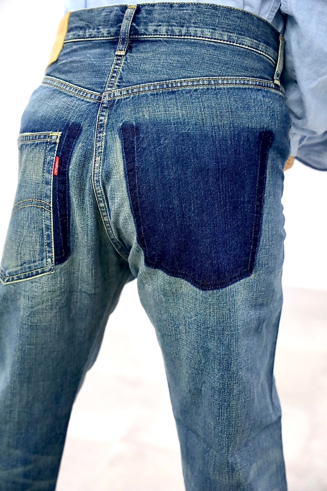 ジュンヤワタナベマン 25AW リーバイスWネーム 綿セルビッチデニム製品加工デニムパンツ(WP-P216-051)☆11月1日(土)発売！