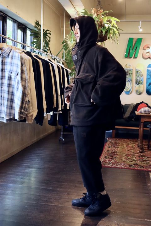 S.F.C 新作FLEECE HOODIE JACKET"BLACK"スタイル