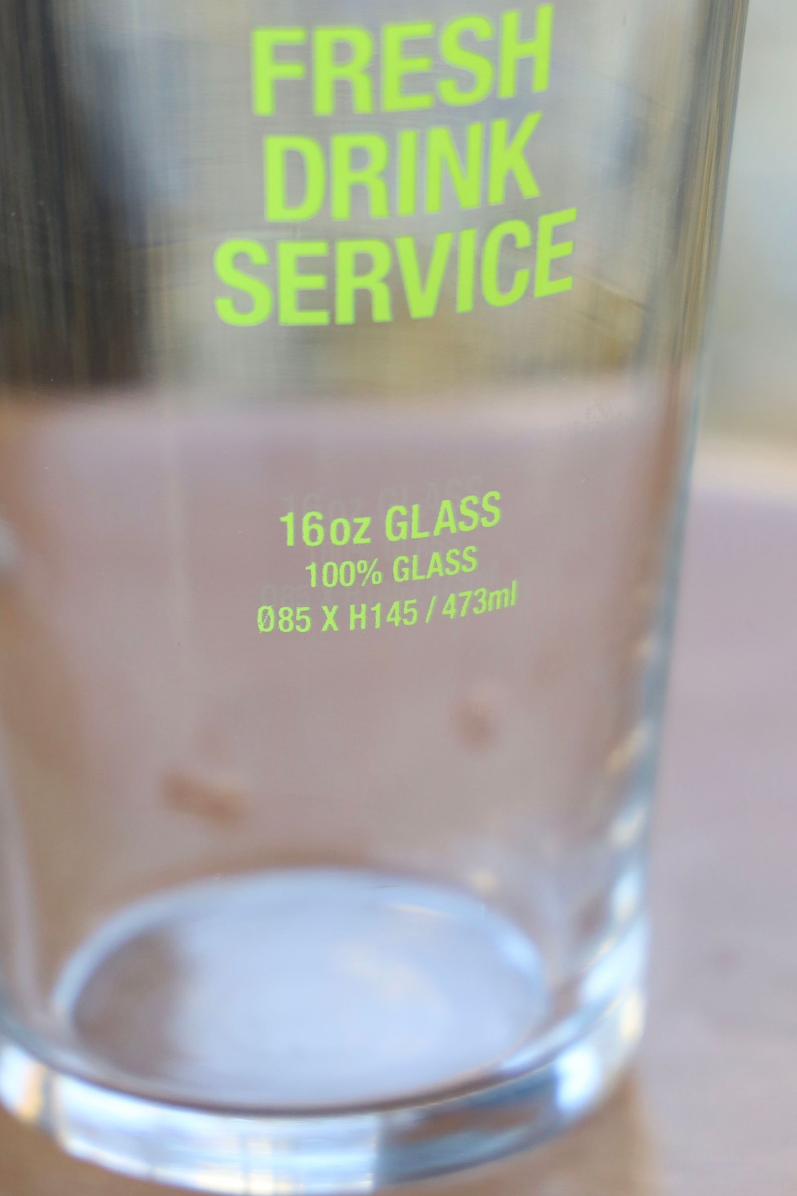 フレッシュサービス FDS_16oz GLASS(FDS251-99044)CLEAR