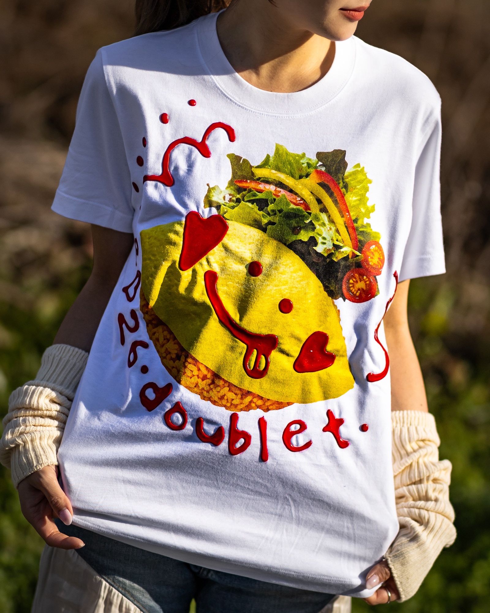 doublet 26SS KETCHUP MESSAGE OMURICE T-SHIRT style.2026.1.16