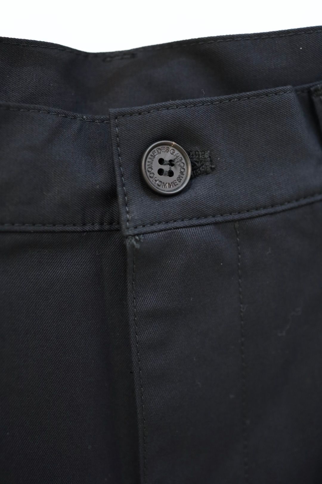 コムデギャルソンオム26SS 綿先染強撚サージパンツ(HQ-P007-051)BLACK☆2月6日(金)発売！