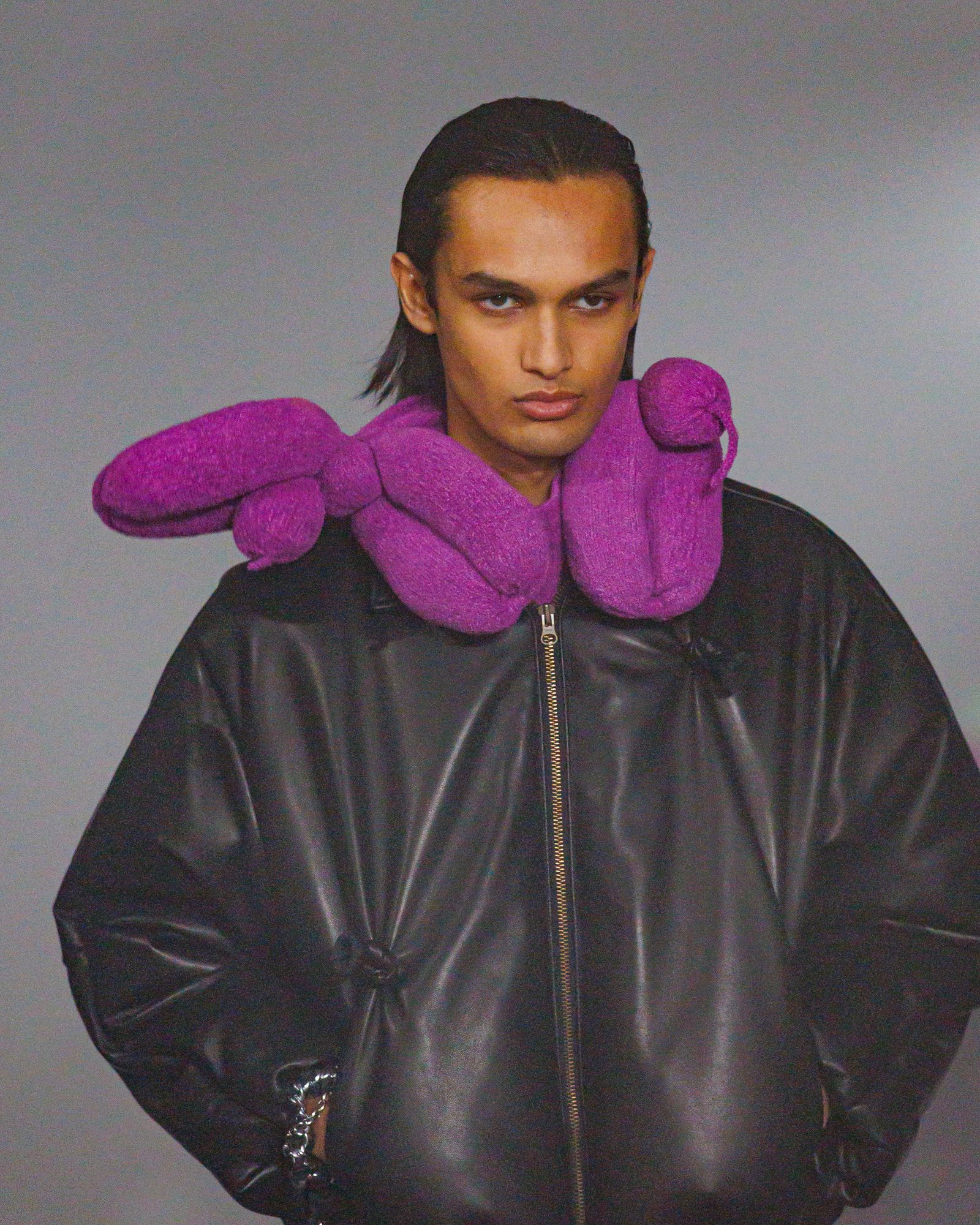 doublet ダブレット26AW BALLOON DOG KNIT SCARF (26AW59KN236)PURPLE☆7月11日(土)発売！
