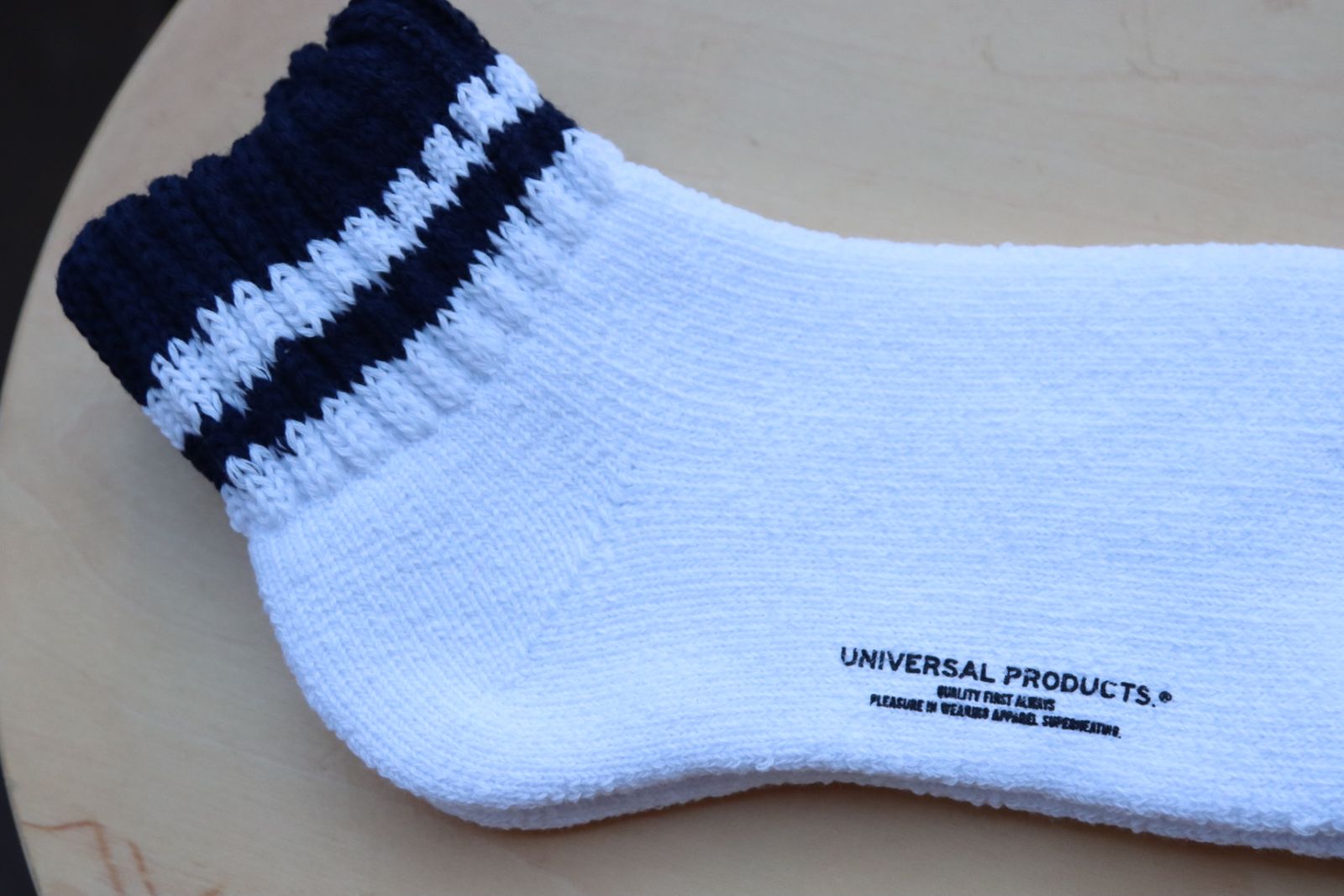 ユニバーサルプロダクツ 3P PILE SOCKS(181-60912)NAVY LINE