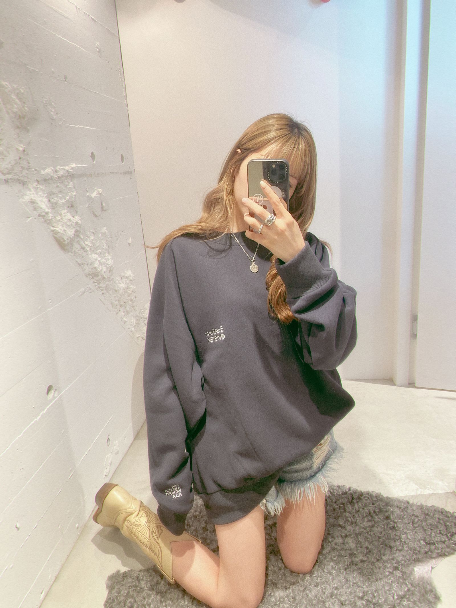 フレッシュサービス VIBTEX for FreshService SWEAT CREW NECK PULLOVER(GRAY)