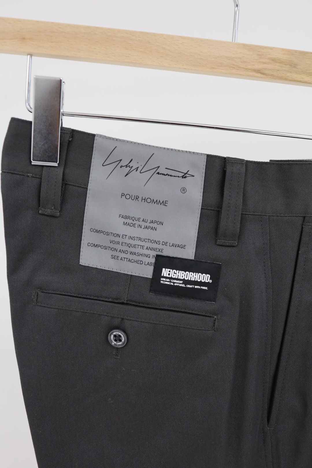 Yohji Yamamoto × NEIGHBORHOOD タックワークパンツ(HK-P95-901-2S26)GRAY☆12月5日(金)発売！