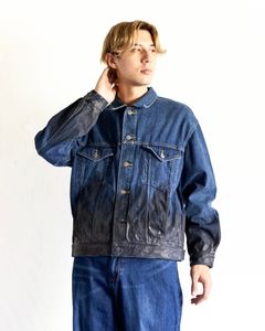 ヨーク24FW HAND PAINTED DENIM TRUCKER JACKET(YK24FW0785B-B)INDIGO