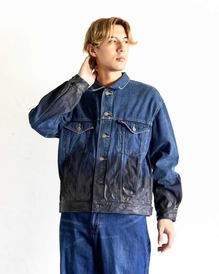 YOKE - ヨーク24FW HAND PAINTED DENIM TRUCKER JACKET(YK24FW0785B-B 