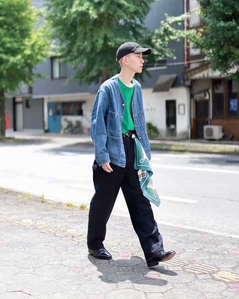 A.PRESSE アプレッセ 23AW Denim Engineer Jacketスタイル