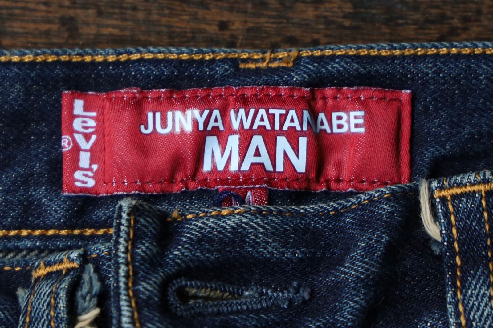 ジュンヤワタナベマン 25SS ダブルウエストLevi's Wネームデニム(WO-P208-051)INDIGO