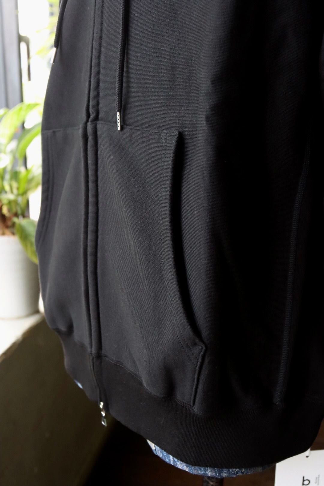 ブラームス 25FW ジップアップスウェットフーディワイドSoft&Hard Sweat Hoodie Zip Wide(bROOTS24F28F25)Black☆新作発売！
