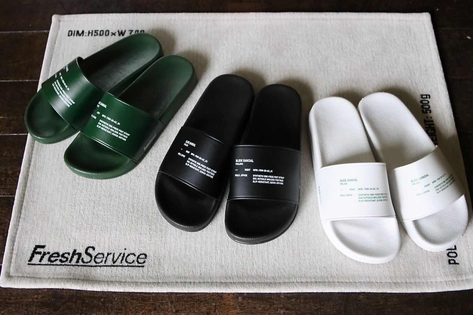 フレッシュサービスサンダル SLIDE SANDAL(GREEN)☆再入荷！