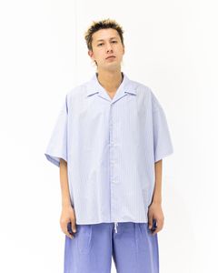 S.F.C 26SS エスエフシー COTTON STRIPE OPEN COLLAR SS SHIRT(SFCSS26S07)Sax☆5月9日(土)発売！