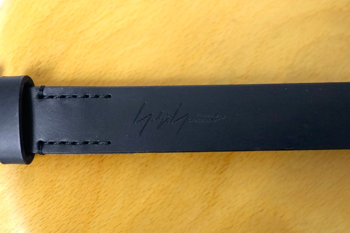Yohji Yamamoto 26SS MATT SOFT OIL LEATHER 30MM PLAIN BELT(HK-F01-766)BLACK★新作発売！