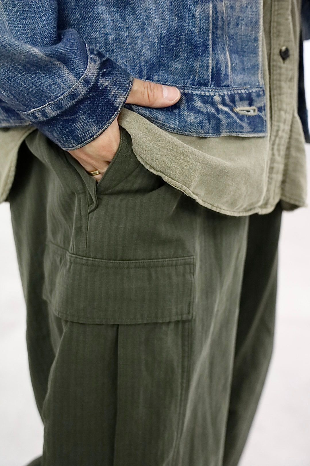 アプレッセ 2026 STYLE2 Washed Cotton Silk Linen HBT M-51 Over Pants(26AAP-04-09)OLIVE☆7月4日(土)新作発売！