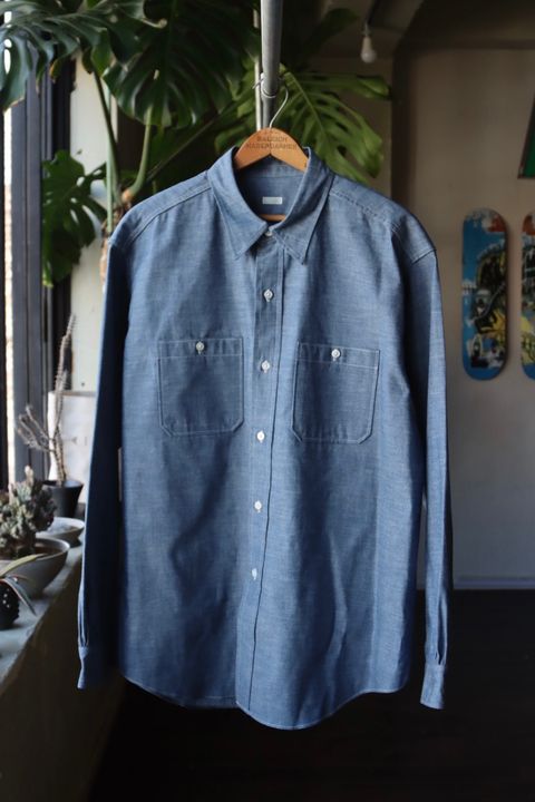 アプレッセ23SSシャツ Rigid Chambray Shirt(23SAP-02-02H)INDIGO