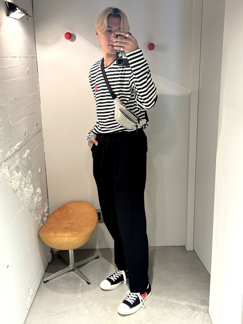 PLAY COMME des GARCONS ボーダーTシャツ style 2024.5.7