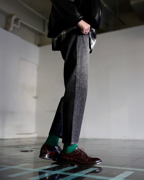 A.PRESSE アプレッセ 2024 Style1 Black Washed Denim Pantsスタイル