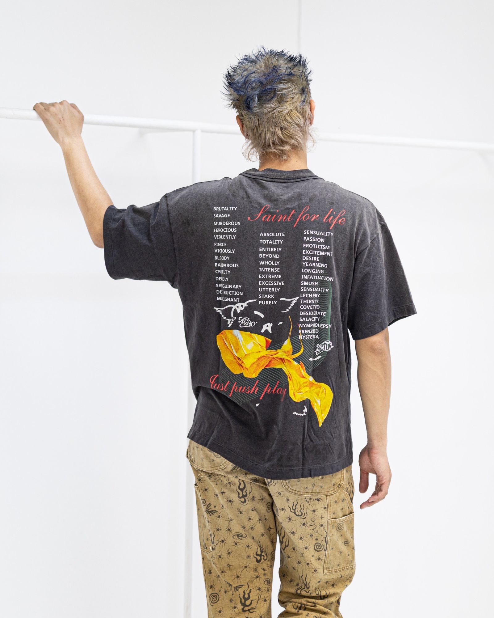 SAINT Mxxxxxx AEROSMITH AS_SS T-SHIRT MARK スタイル！