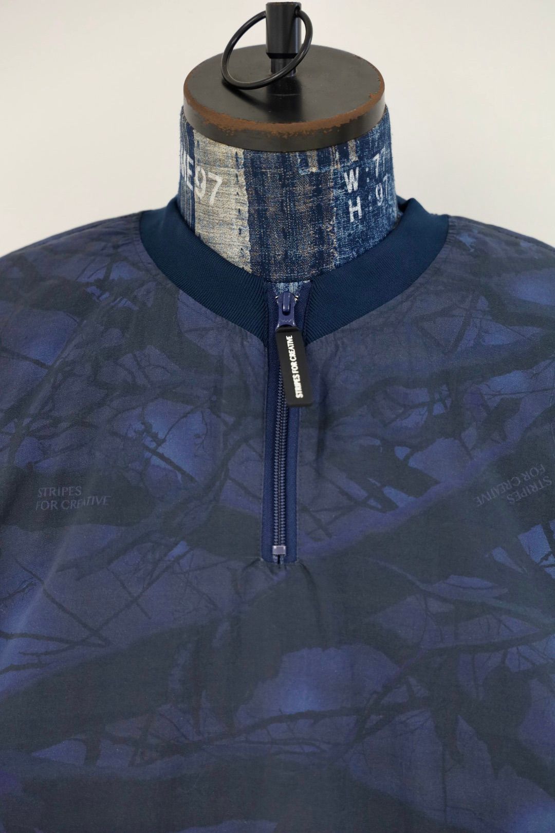 S.F.C 25FW エスエフシー BASEBALL HALF ZIP JACKET (SFCFW25J03)Navy Tree Camo