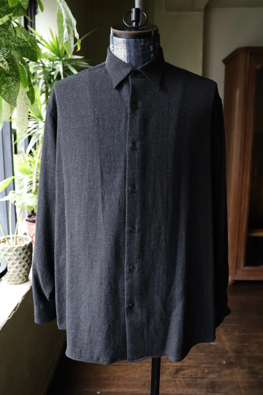 アプレッセ 2025 STYLE2 Wool Regular Collar Shirt(25AAP-02-12)CHARCOAL☆9月27日(土)発売！