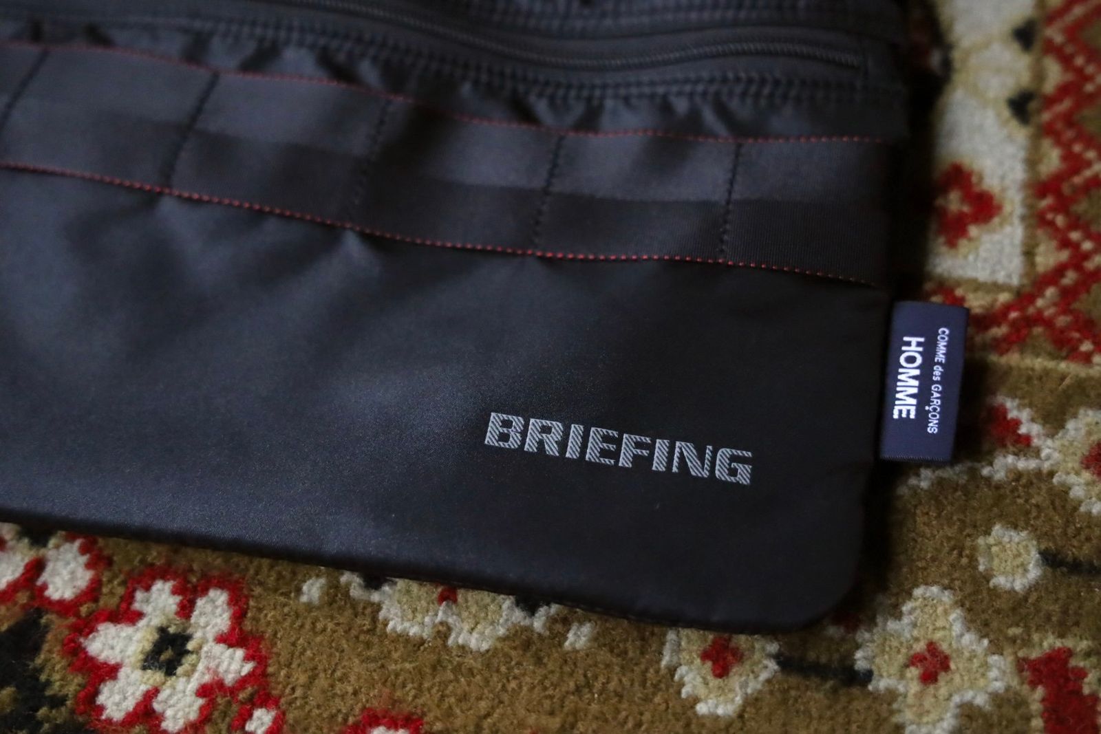 コムデギャルソンオム バッグ BRIEFING W-NAME REVERSIBLE SACOCHE(HR-K209-051)BLACK×BLACK☆10月2日(金)発売！