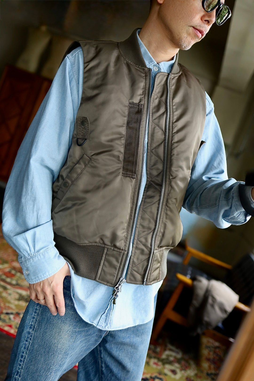 DAIWA PIER39(ダイワピア39) 25FW TECH 2WAY MA-1 DOWN JACKET (BW-40025W)BROWNKAHKI