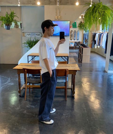 Graphpaper Colorfast Denim Belted Pants"INDIGO"Style.2020.7.21.