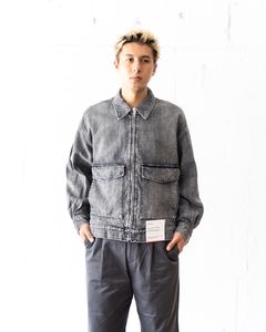 グラフペーパー Selvage Denim Zip Jacket(GU253-20056LB) BLACK_LIGHT FADE
