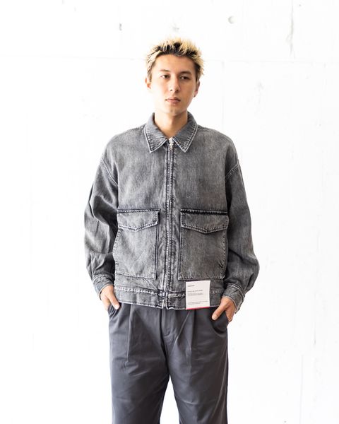 グラフペーパー Selvage Denim Zip Jacket(GU261-20056LB) BLACK_LIGHT FADE★1月24日(土)発売！