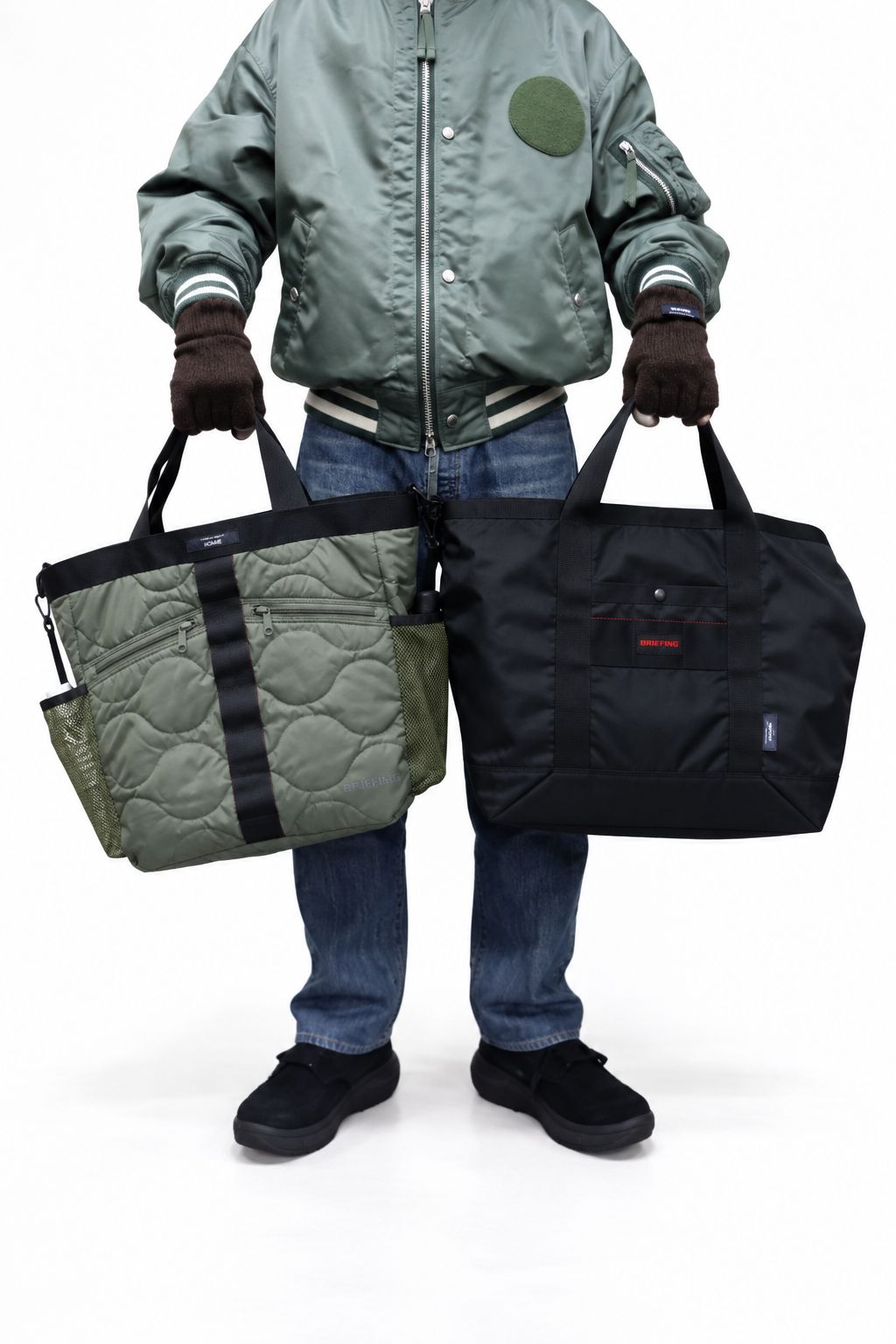 コムデギャルソンオム バッグ BRIEFING W-NAME REVERSIBLE BAG(HR-K208-051)BLACK×KHAKI☆10月2日(金)発売！