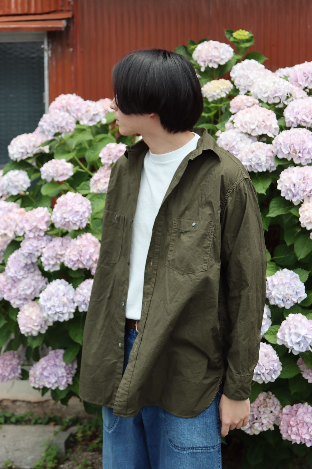 A.PRESSE 22AW Over Dyeing Military Shirt