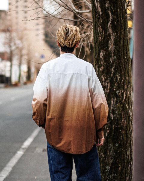 グラフペーパー Broad L/S Oversized Band Collar Shirt スタイル 2月8日(土)新作発売！