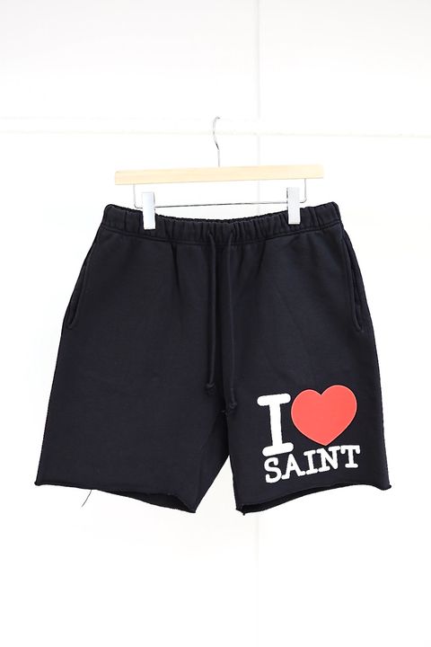 セントマイケル 26SS I LOVE SAINT/SWEAT SHORTS(SM-MK8-0000-066)BLACK☆3月20日(金)発売！