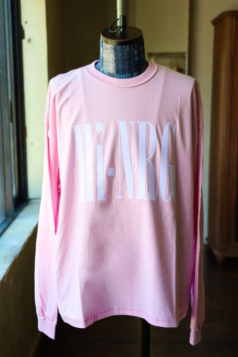 イズネスミュージック 25AW HI-NRG LONG SLEEVE T-SHIRT (IMP6_12_HI-NRGLS01) LIGHT PINK