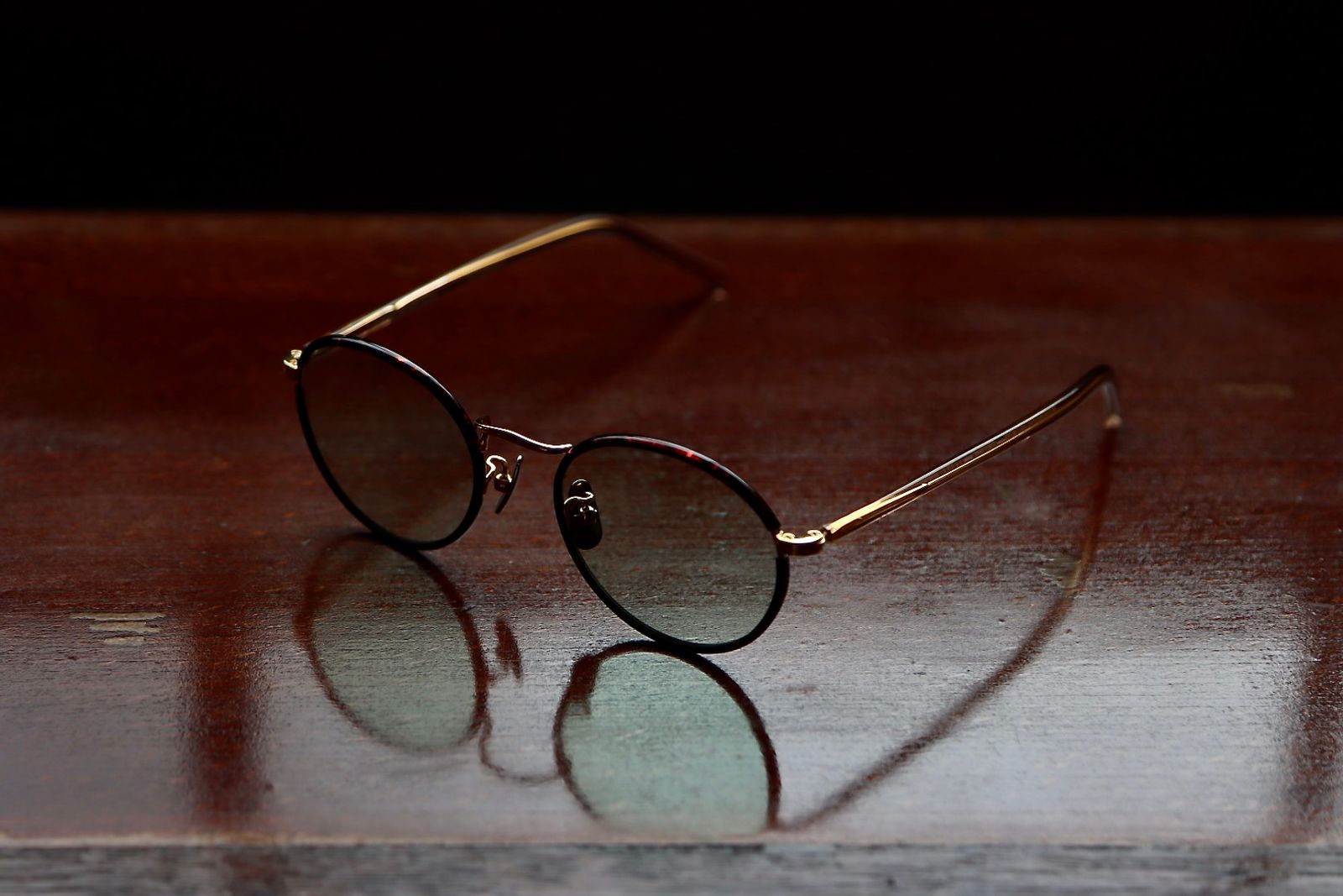 ノチノオプティカル KYOKUSUI NOCHINO-N5 #5 RICH AMBER & CHAMPAGNE GOLD × L.SMOKE GREEN