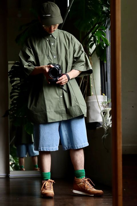 FreshService UTILITY S/S B.D SHIRT"GREEN"スタイル