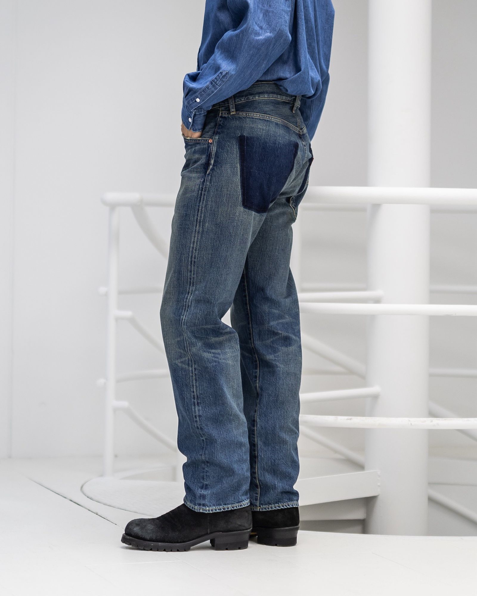 ジュンヤワタナベマン 25AW リーバイスWネーム 綿セルビッチデニム製品加工デニムパンツ(WP-P216-051)☆11月1日(土)発売！