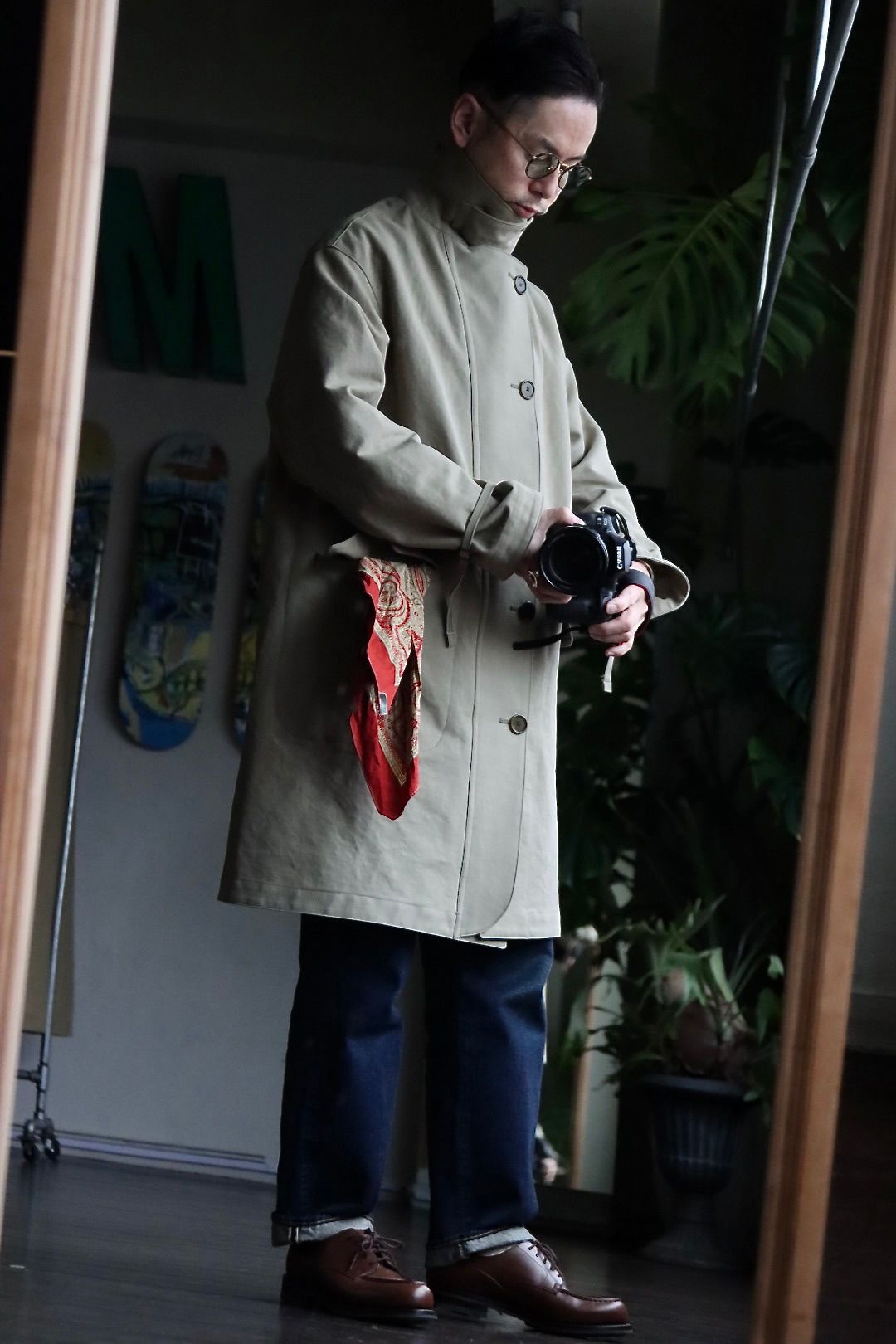 A.PRESSE アプレッセ23SSコート Motorcycle Half Coatスタイル2023.2.20.