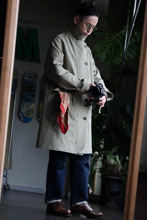 A.PRESSE アプレッセ23SSコート Motorcycle Half Coatスタイル2023.2.20.